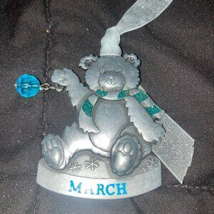 Gloria Duchin March Christmas Bear Ornament